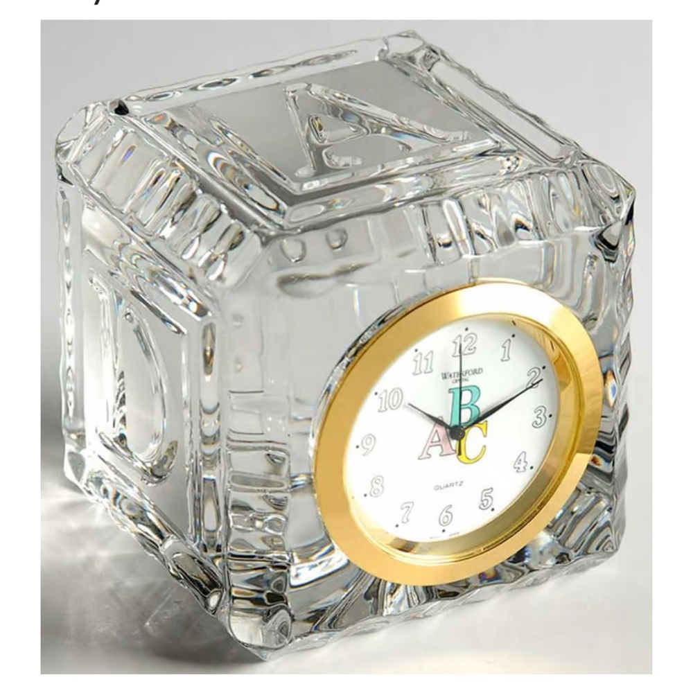 Waterford ABC Block Clock-Signed